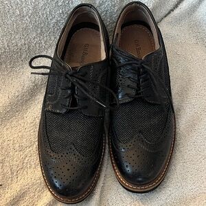 G.H. Bass & Co. Black Bremmer Men's Oxfords Size 8 1/2 D Excellent Leather upper